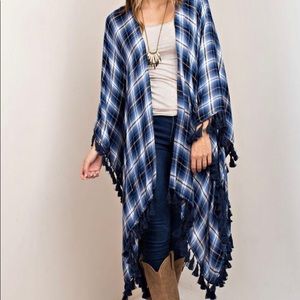 Plaid Oversized Kimono